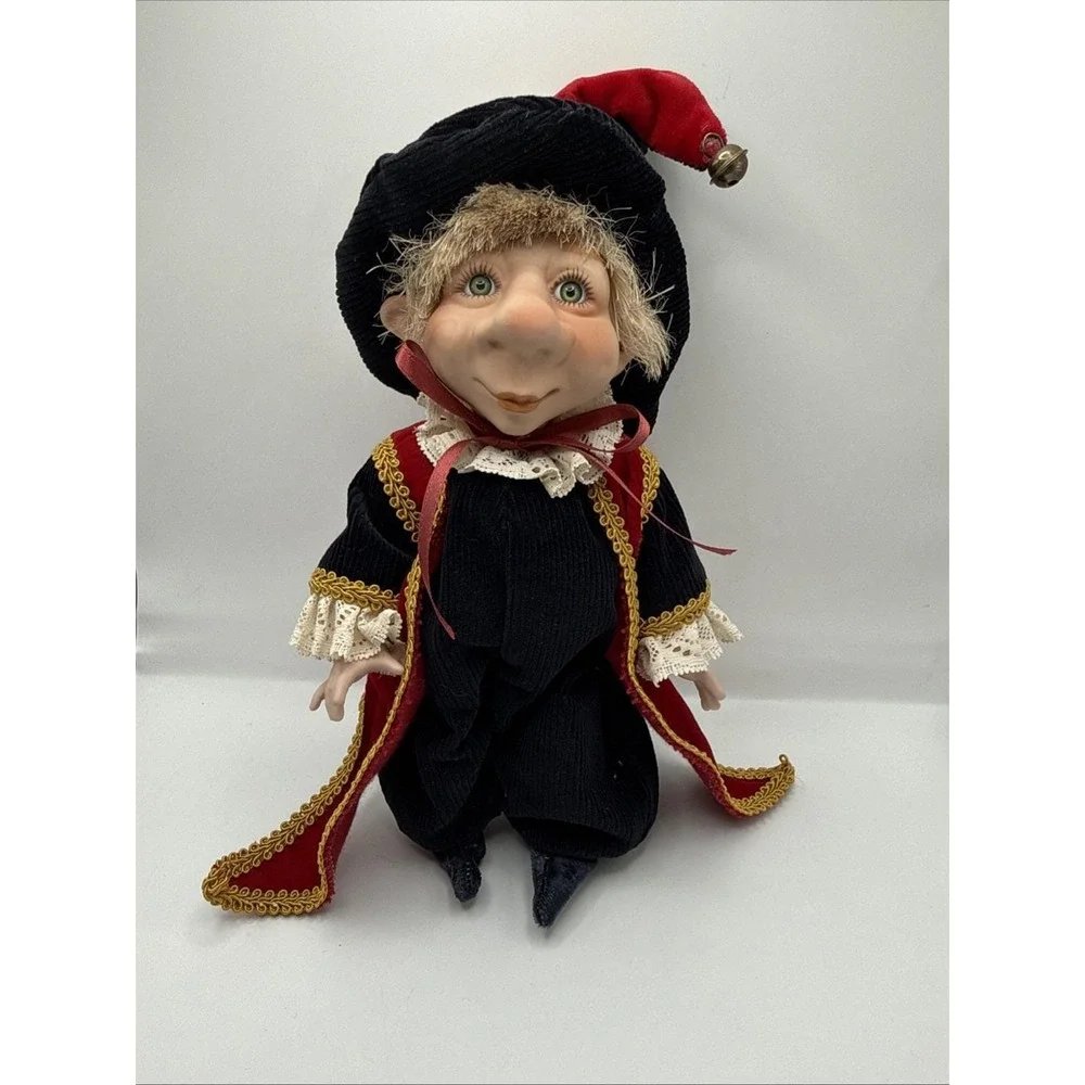 Unique Porcelain Poseable Boy Elf Little Wizard Whimsical Doll Fantasy